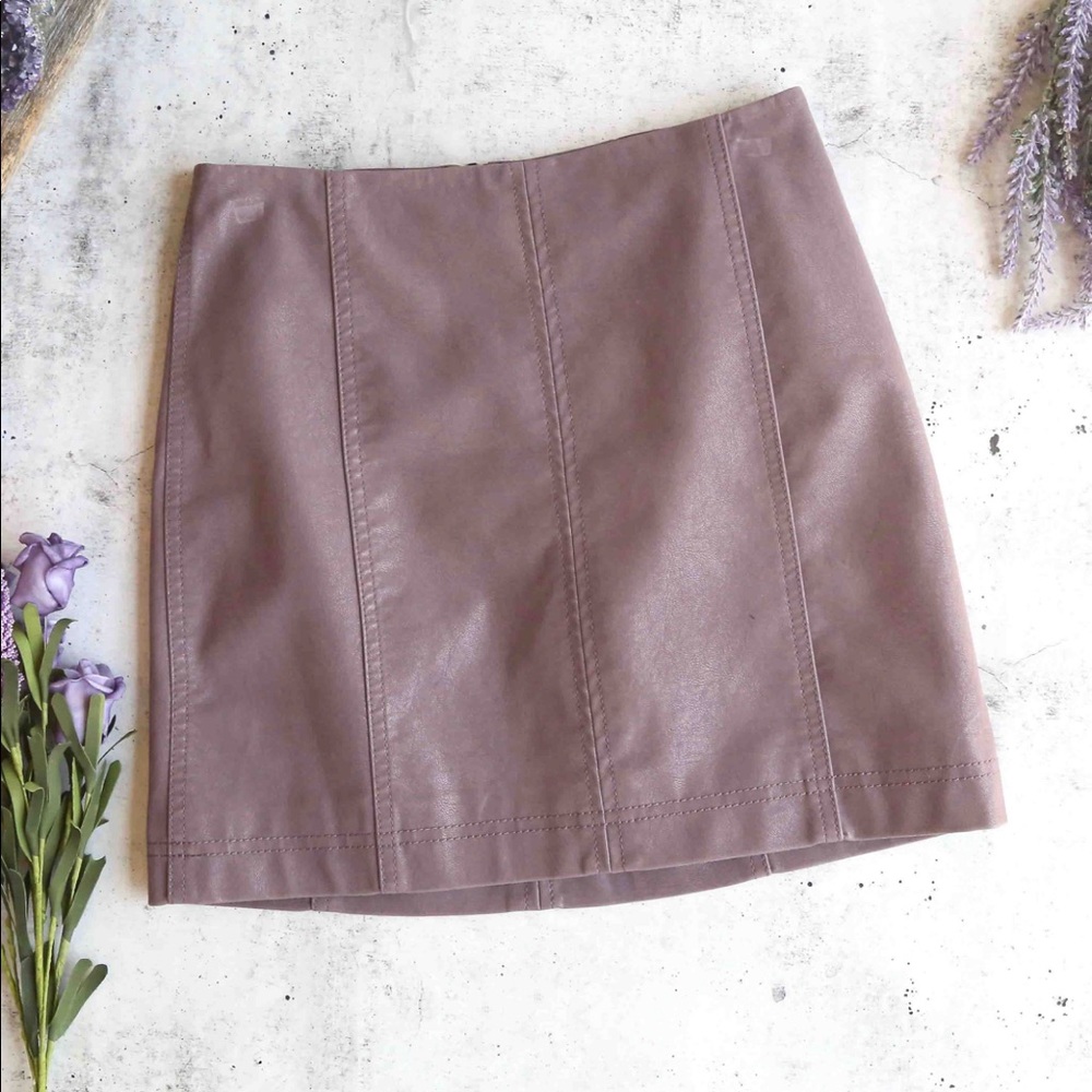 Free People Modern Femme Vegan Suede Miniskirt